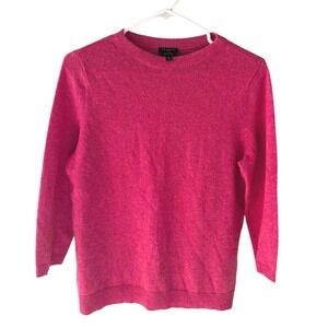 Talbots Cashmere Sweater Pink Petite Large 3/4 Sleeve‎ Classic